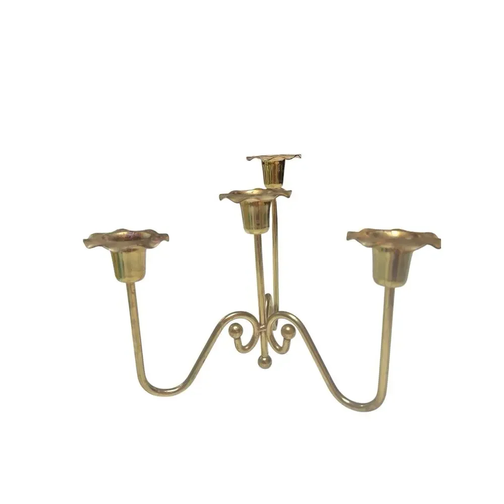 Vintage Brass Candelabra 5 Arm Candle Holder Mid Century‎ Hollywood Regency